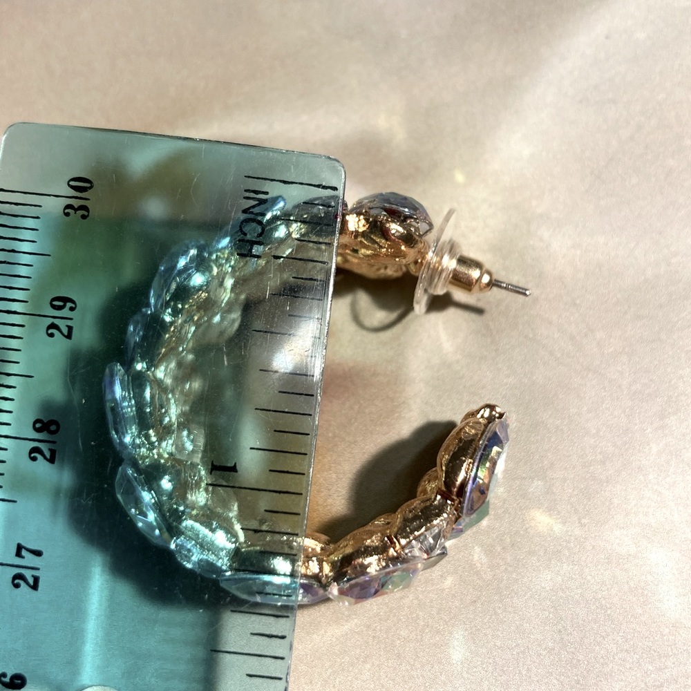 Beautiful Rhinestone Crystal Hoop - Picture 6 of 6